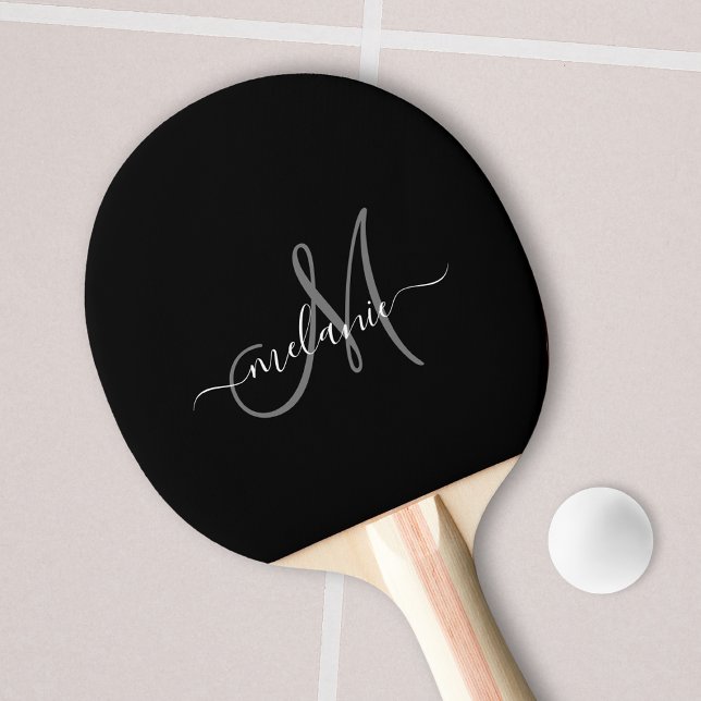 Create Your Own Custom Monogram And Name Script Ping Pong Paddle (Creator Uploaded)