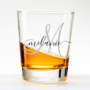 Create Your Own Custom Monogram And Name Script Shot Glass