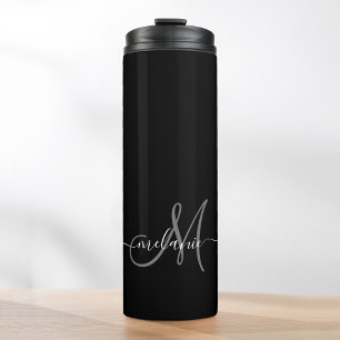 Create Your Own Custom Monogram And Name Script Thermal Tumbler
