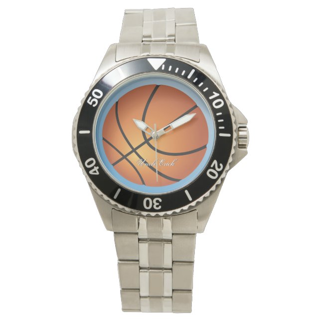 Create your Own Custom Monogram Basketball Watch (Front)