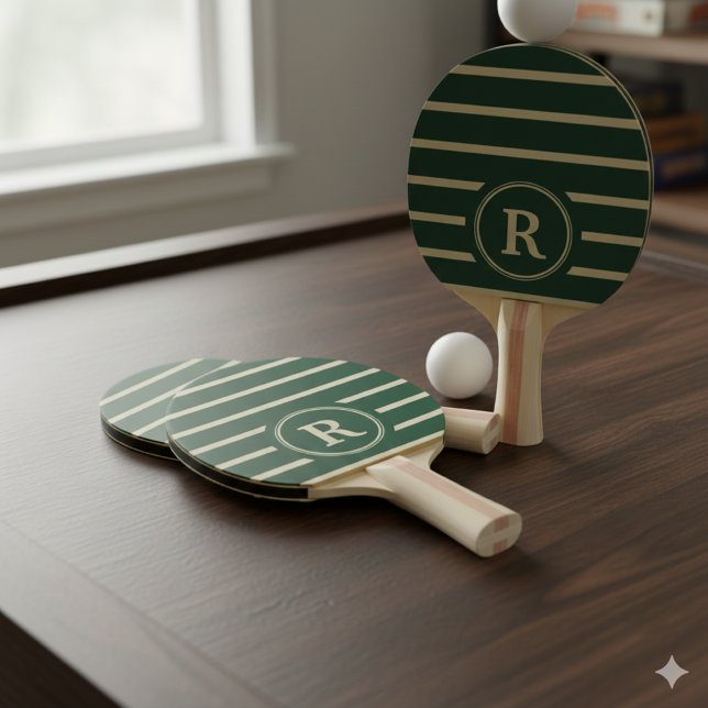 Create Your Own Custom Name Monogram Design Ping Pong Paddle (Creator Uploaded)