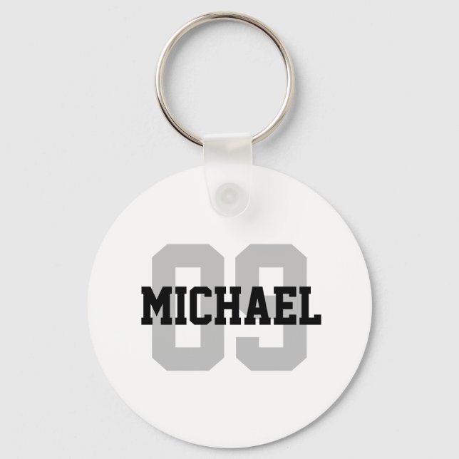 Create Your Own Custom Name Number Key Ring (Front)