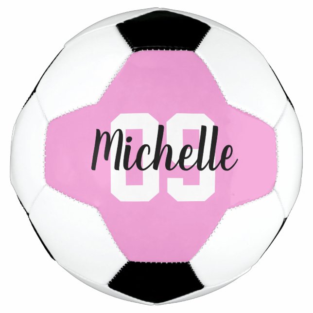 Create Your Own Custom Name Number Pink Football (Front)