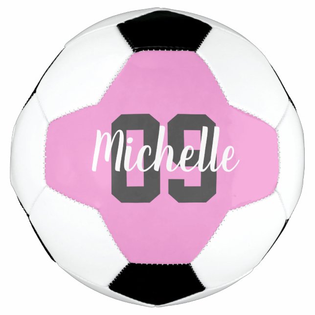 Create Your Own Custom Name Number Pink Football (Front)