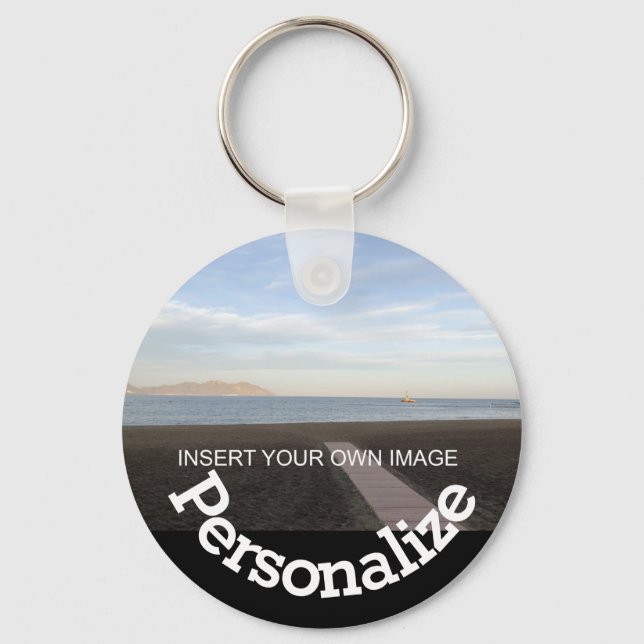 Create Your Own Custom Name Photo Key Ring (Front)