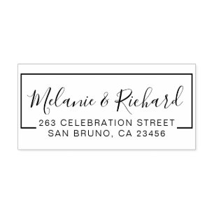 Create Your Own Custom Names & Return Address Wood Rubber Stamp