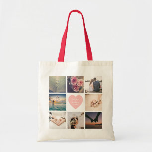 Create Your Own Custom Newlyweds Wedding Photo Tote Bag