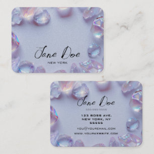 Create Your Own Custom Opal Stones Border Business Card