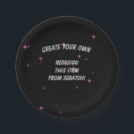 Create Your Own Custom Paper Plate<br><div class="desc">High quality, fully customisable products for you to personalise any way you like! We offer a huge collection of easy-to-customise business and school supplies, wedding, party and special event decorations, supplies and favours, custom clothing, accessories and merch for people of all ages, collectable gifts, home decor and more. Visit Pop...</div>