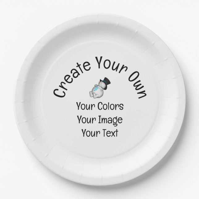 Create Your Own Custom Paper Plate (Front)