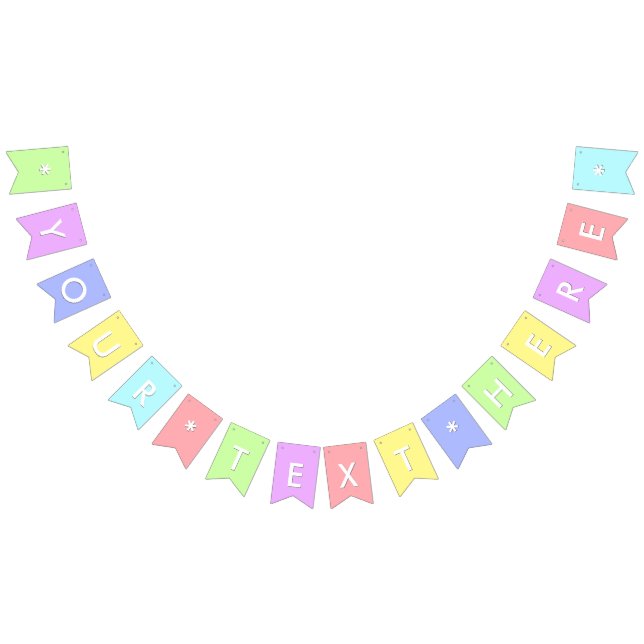 Create Your Own Custom Party Bunting Banner Flags (All)