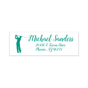 Create Your Own Custom Personalised Address Golf Self-inking Stamp