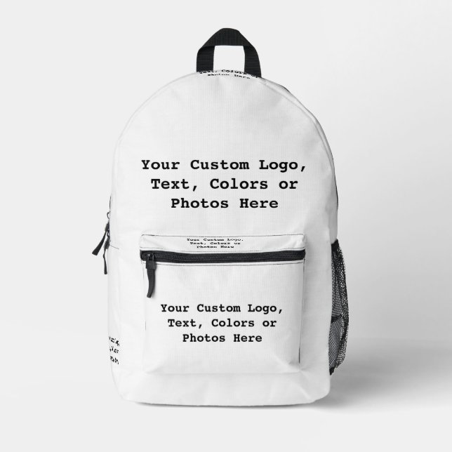 Create Your Own Custom Personalised Backpack (Front)