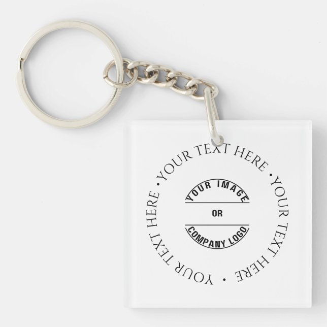 Create Your Own Custom Personalised Blank Template Key Ring (Front)