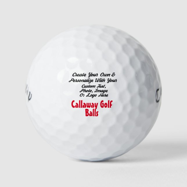 Create Your Own Custom Personalised Callaway Golf Balls (Front)