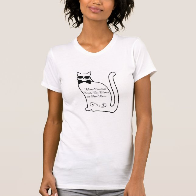 Create Your Own Custom Personalised Cat Meme T-Shirt (Front)