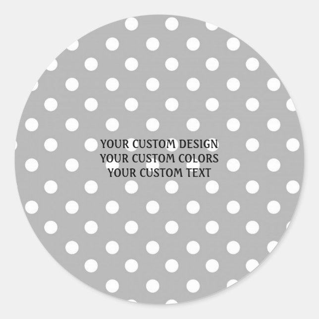 Create Your Own Custom Personalised Classic Round Sticker (Front)
