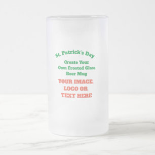 Create Your Own Custom Personalised Frosted Glass Beer Mug