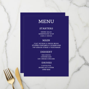 Create Your Own Custom Personalised Indigo Menu