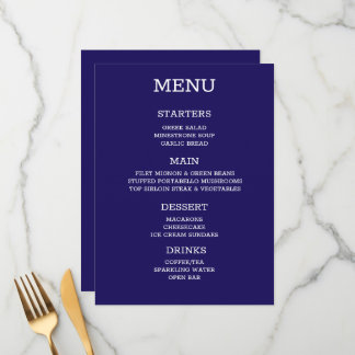 Create Your Own Custom Personalised Indigo Menu