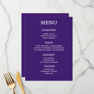 Create Your Own Custom Personalised Menu