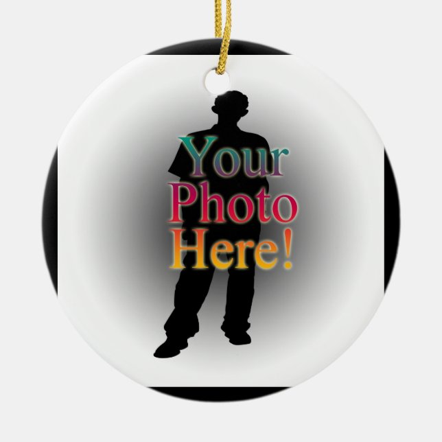 Create Your Own Custom Personalised Photo Ceramic Tree Decoration (Front)