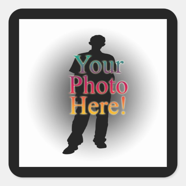 Create Your Own Custom Personalised Photo Square Sticker (Front)