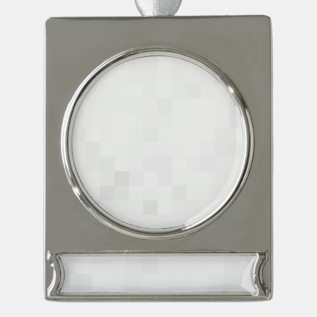 Create Your Own Custom Personalised Silver Plated Banner Ornament (Front)