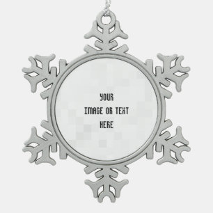 Create Your Own Custom Personalised Snowflake Pewter Christmas Ornament