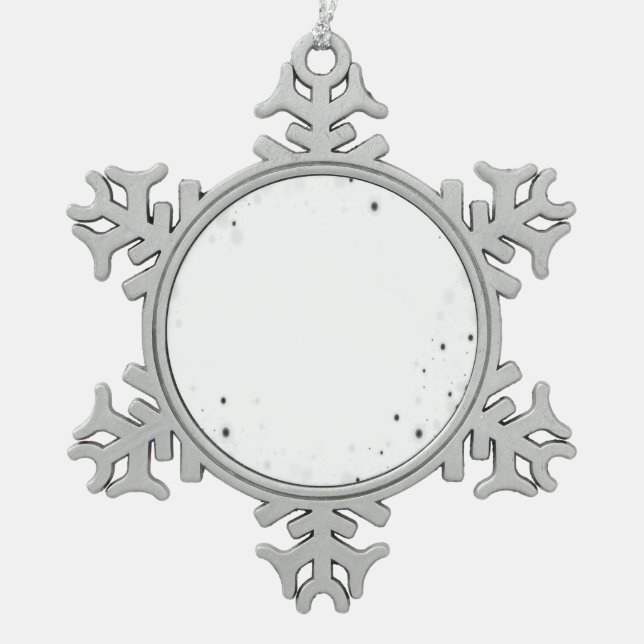 Create Your Own Custom Personalised Snowflake Pewter Christmas Ornament (Front)