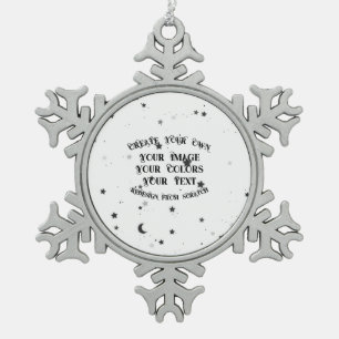 Create Your Own Custom Personalised Snowflake Pewter Christmas Ornament