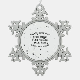 Create Your Own Custom Personalised Snowflake Pewter Christmas Ornament