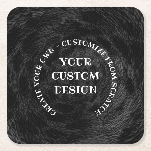 Create Your Own Custom Personalised Square Paper Coaster (Front)