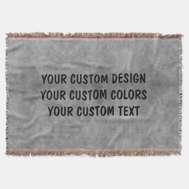 Create Your Own Custom Personalised Throw Blanket (Front)