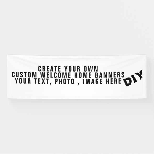 Create Your Own Custom Personalised Welcome Home Banner (Horizontal)