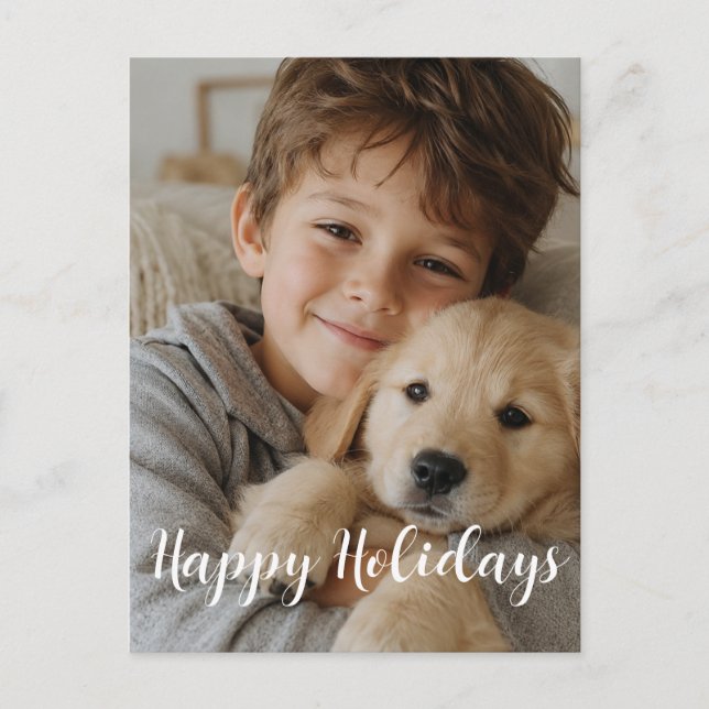 Create your own custom pet holiday postcard (Front)