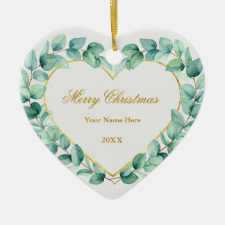 Create Your Own Custom Photo and Text Christmas Ceramic Tree Decoration