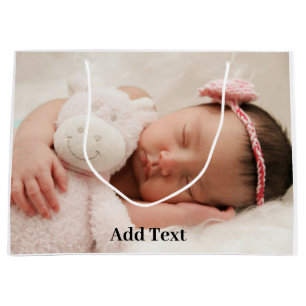 Create Your Own Custom Photo and Text Large Gift Bag
