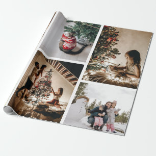 Create Your Own Custom Photo Christmas Collage  Wrapping Paper