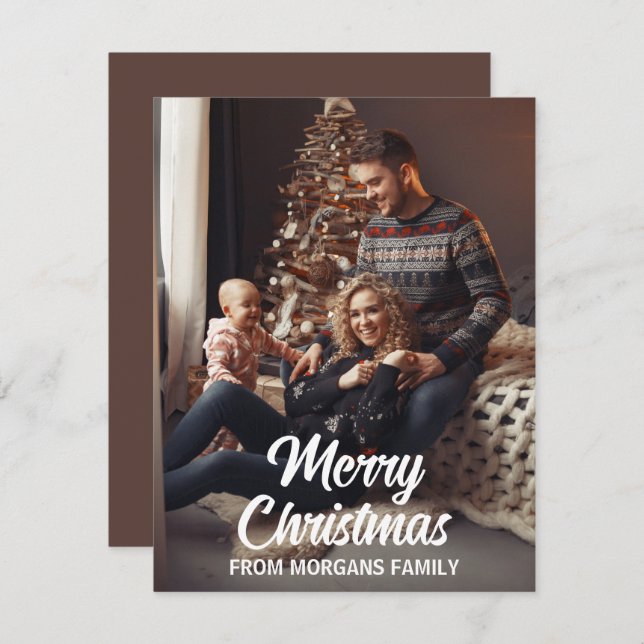 Create your own Custom Photo Christmas Holiday Card (Front/Back)