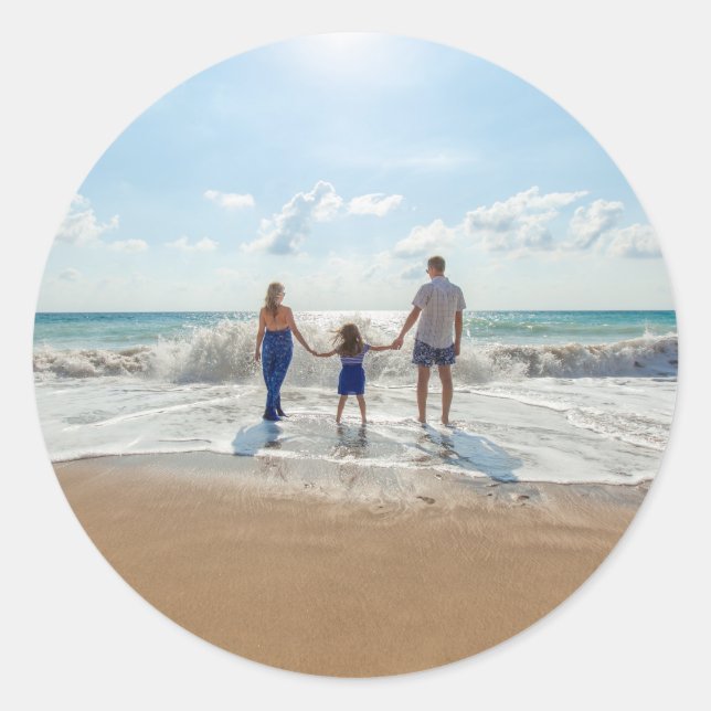 Create Your Own Custom Photo Classic Round Sticker (Front)