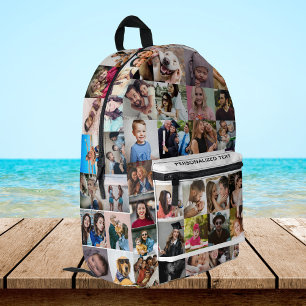 Create your own Custom Photo Collage 69 Photos Printed Backpack