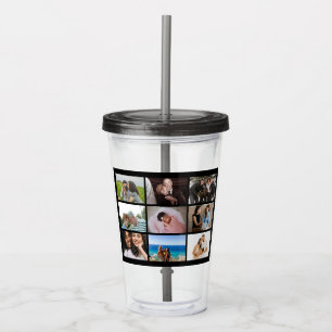 Create your own Custom photo collage 9 photos Acrylic Tumbler