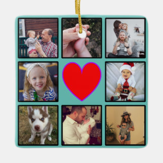 Create Your Own Custom Photo Collage Ceramic Ornament