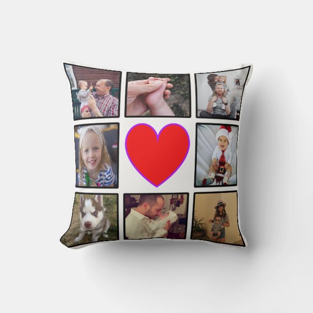 Create Your Own Custom Photo Collage Cushion (Front)