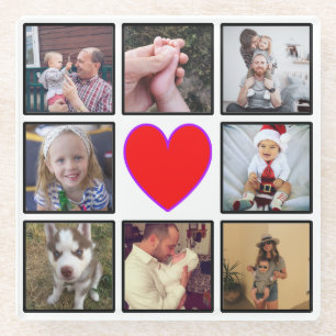 Create Your Own Custom Photo Collage Glass Coaster