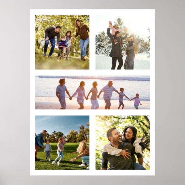 Create Your Own Custom Photo Collage Poster (Front)
