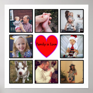 Create Your Own Custom Photo Collage With Text Key Poster