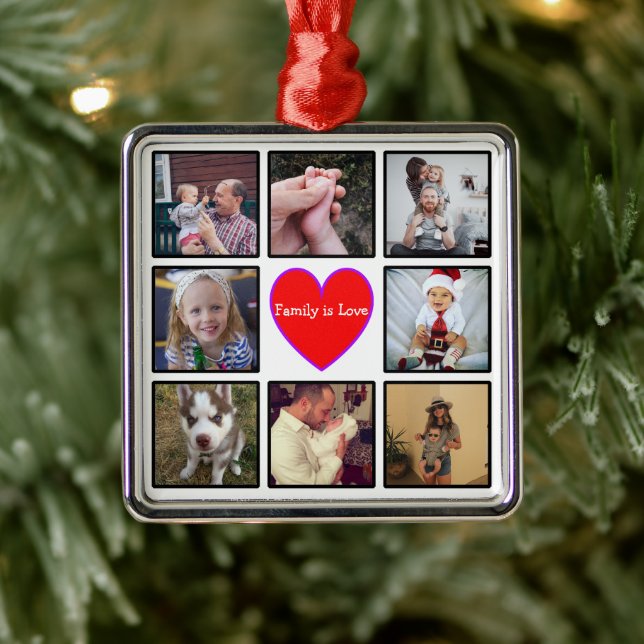 Create Your Own Custom Photo Collage With Text Metal Tree Decoration (Tree)
