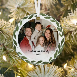 Create Your Own Custom Photo Family Name Leaf Reef Metal Tree Decoration